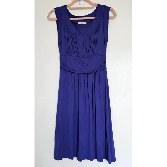 Gilli Kamile Sleeveless A-Line Grecian/Greek Style Dress Royal Blue/Soft Purple - Picture 3 of 13